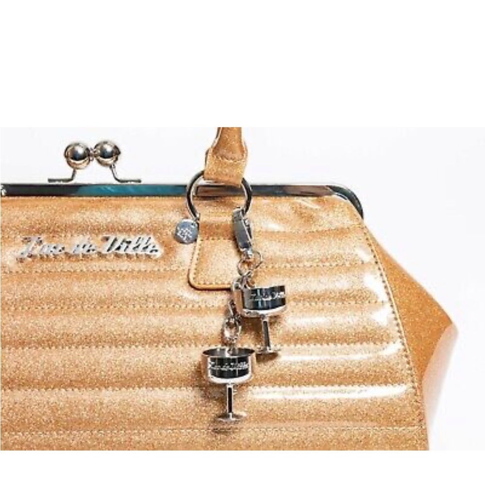 Champagne sparkle kiss lock purse - Picture 3 of 3